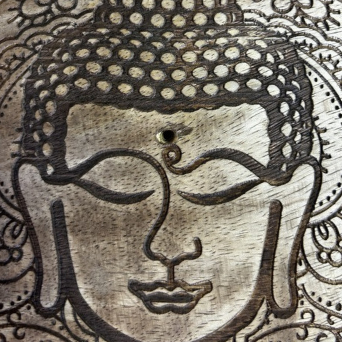 Caixas e Bandejas de Madeira com Hamsa e Buda