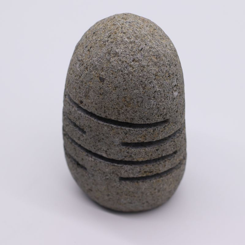 Natural Riverstone Candle Holder - Standing Stone Cut  (9x20cm)