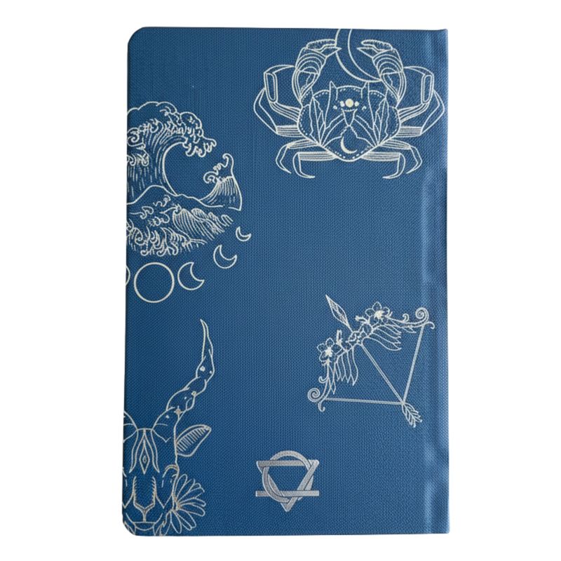 Blue & Silver Wellbeing Journal  - 120 pages - Zodiac Signs