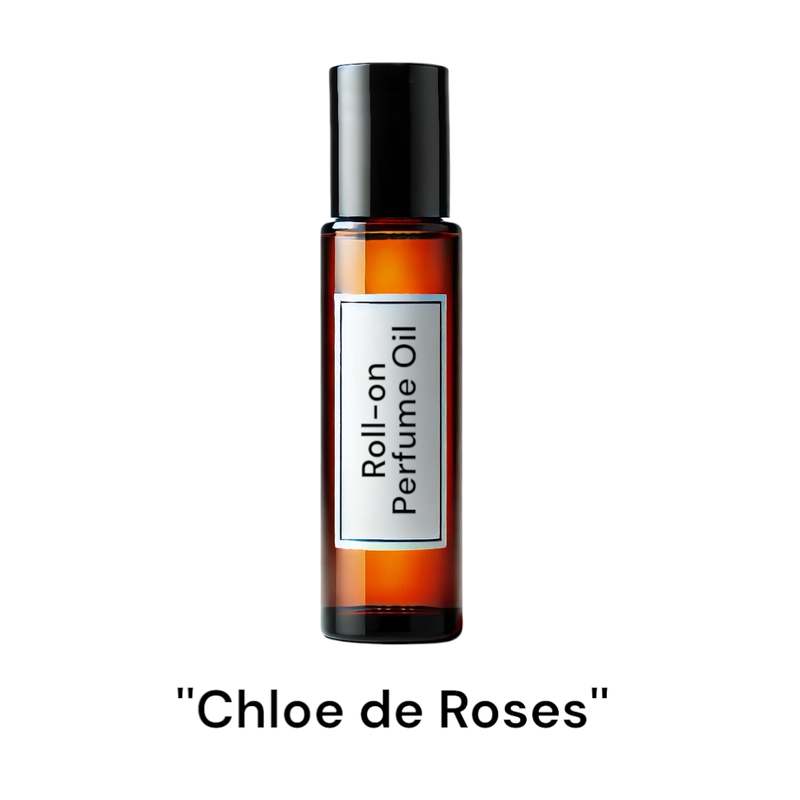 Roll-on d'Huile de Parfum 10ml - Chloe de Roses - Marque Blanche