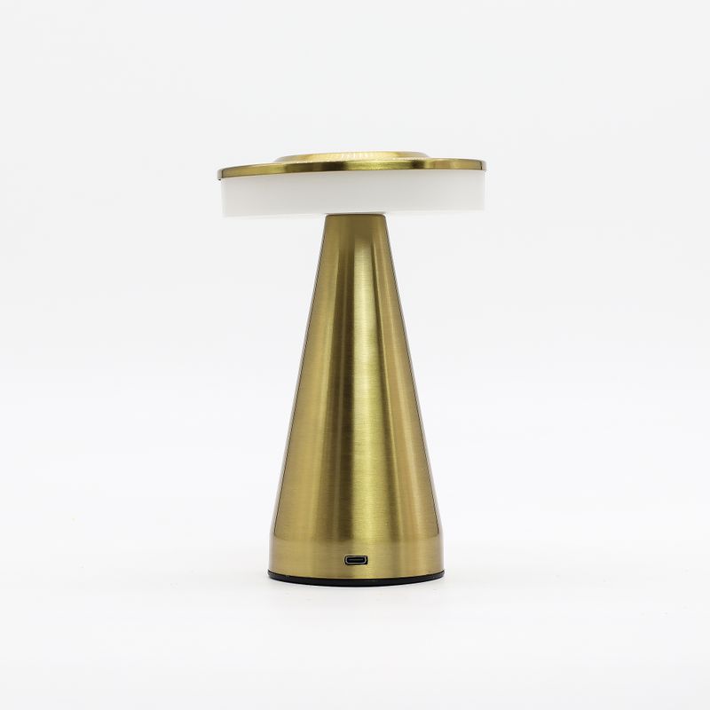 Lámpara táctil - Tallo alto de cobre - USB (C) - Recargable (400 vatios)