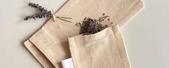 Natural Cotton Eye Pillows - Bag + Inner