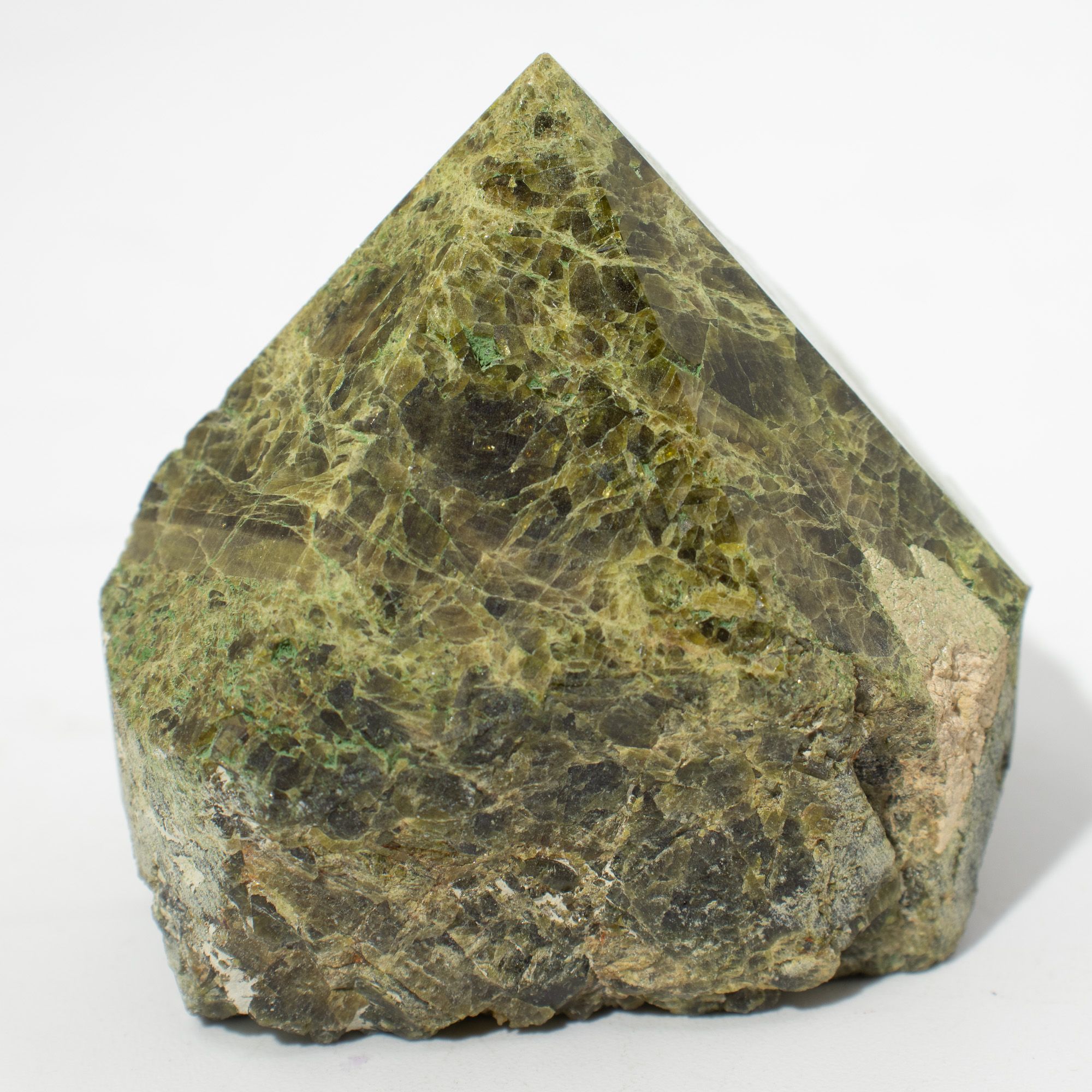 Pontas de Pedras Naturais (0,7kg) - Epidoto Grau A (aprox. 5-6 peças)
