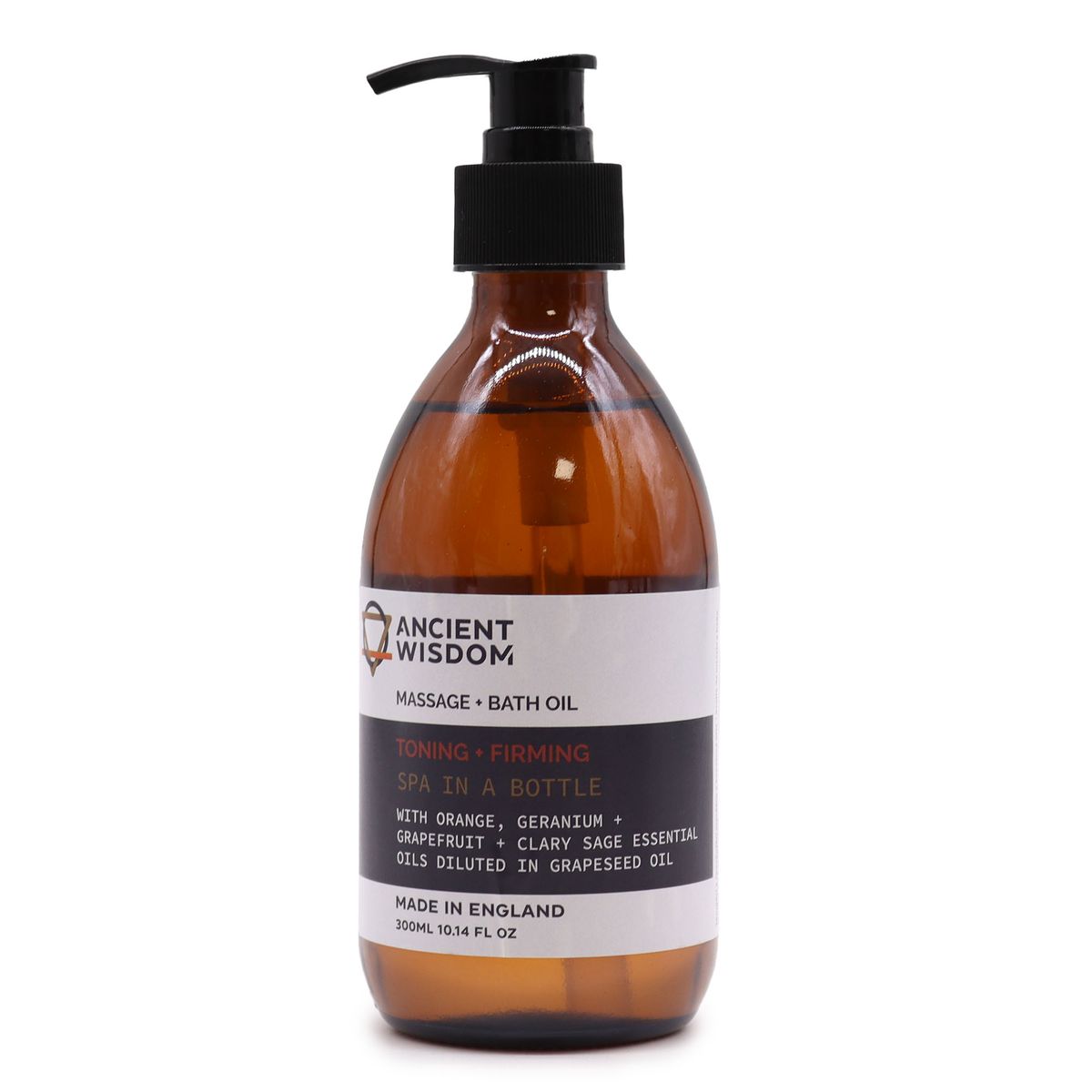 Óleo de massagem e banho de aromaterapia - Tonificante e Reafirmante 300 ml