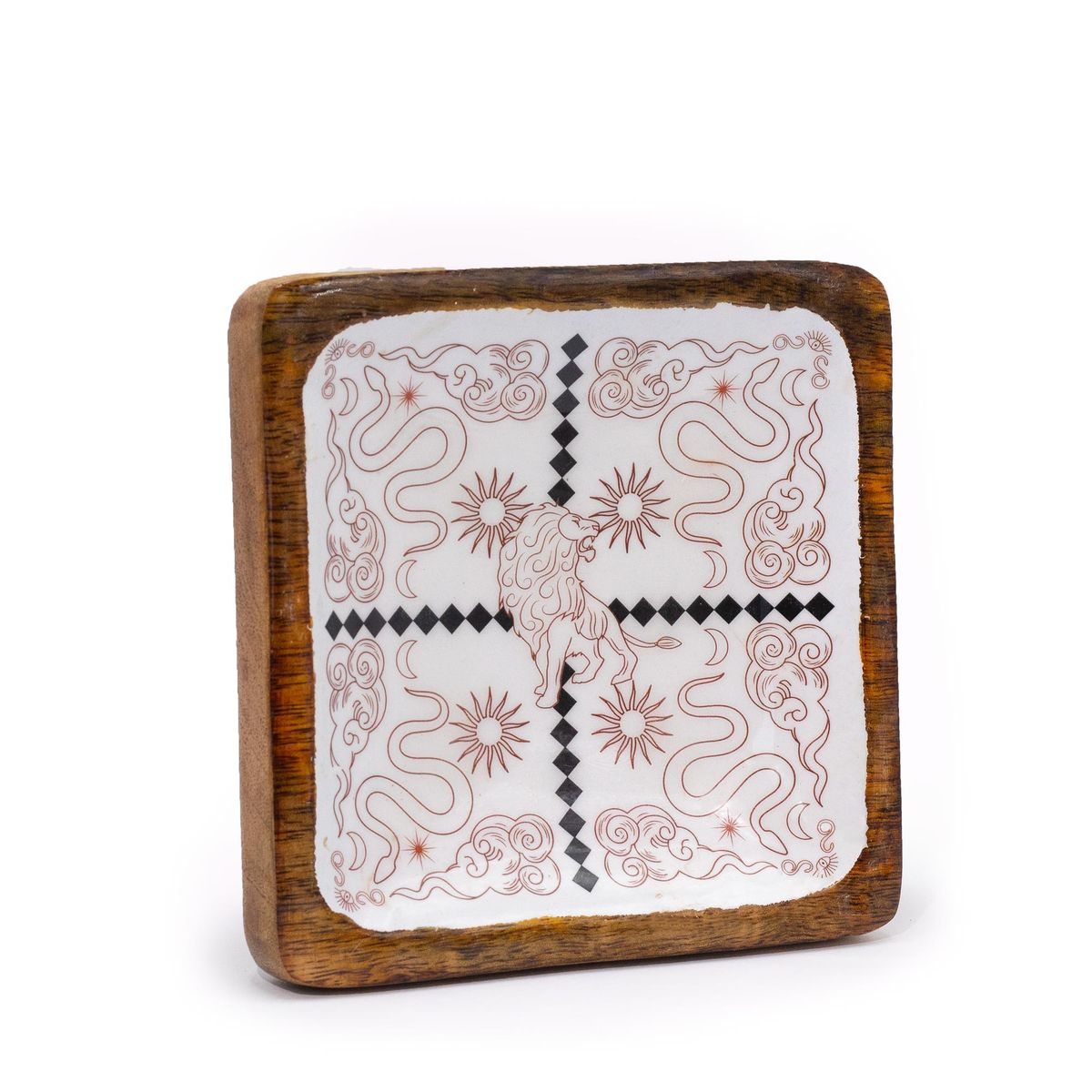 Bandeja quadrada grande 15 x 15 x 2,5 cm - Leão - HOP HARE