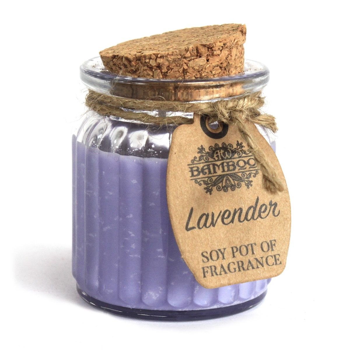 Vela de cera de soja em frasco - Lavanda