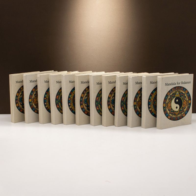 Med Tibet Mixed Mandala Notebooks - (12x8cm) - 40 leafs (6x2 assorted Des) - In Display Case