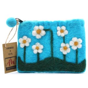 Natural Felt Zipper Pouch