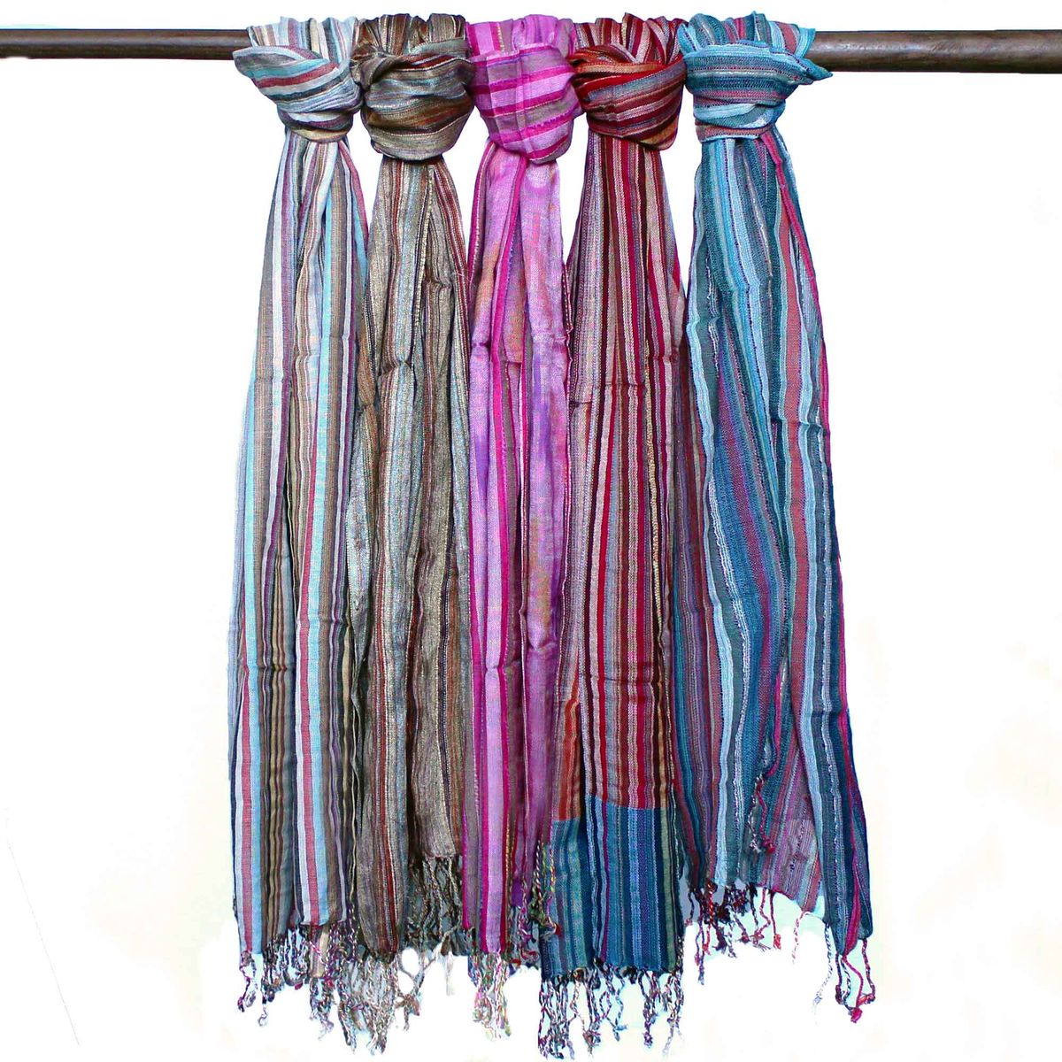 Lenços boémios indianos - 50x180 cm - Azuis aleatórios