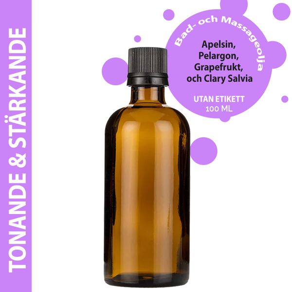 Tonande & Stärkande Massageolja - 100ml - Utan Etikett