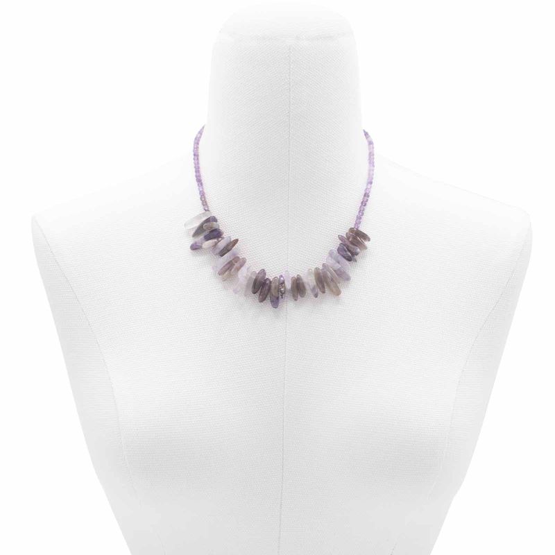 Collier de Gemmes Longues - Améthyste