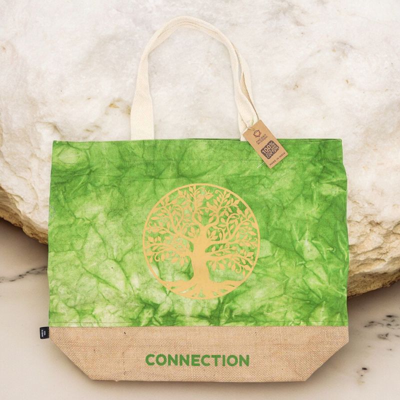 All Natural Bag Зелена - Дерево життя - Connection