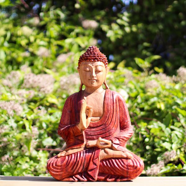 Estátua de Buda feita à mão - transmissão de ensino de 30 cm