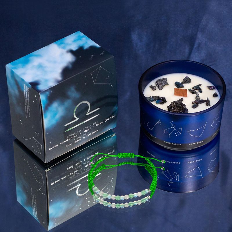 Zodiac Crystal Candle with Gemstone Bracelet -  Starter (3 of each)