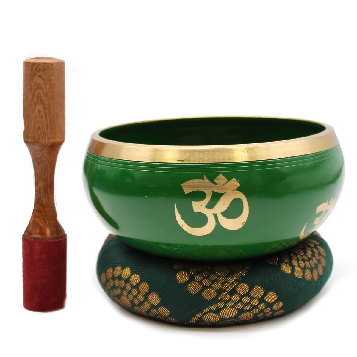 Conjunto de Taças Tibetanas Grandes - Árvore da Vida - Verde 14 cm