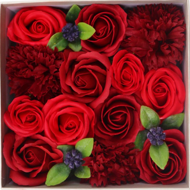Boîte Carrée - Roses Rouge Classiques
