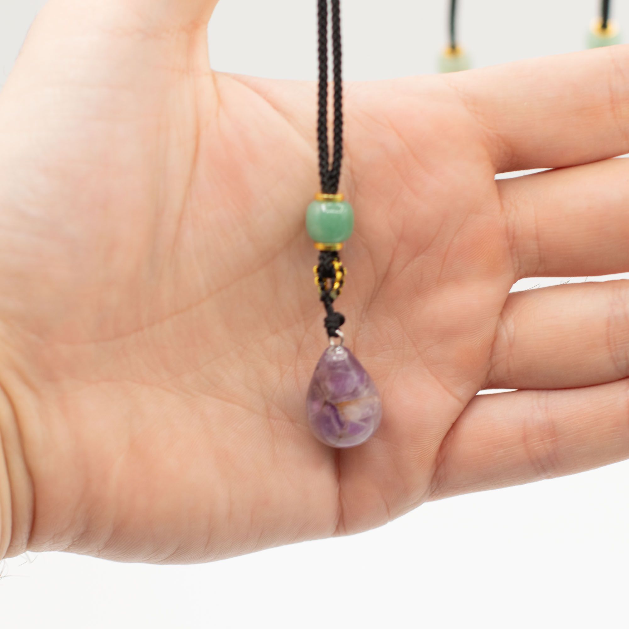 Colares de Corda com Pedras Peciosas - Coleção Botânica (sortidos)