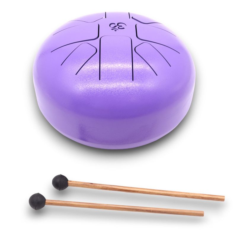 Tambour Tongue Drum en Acier Medium OM Violet - 22x16 cm