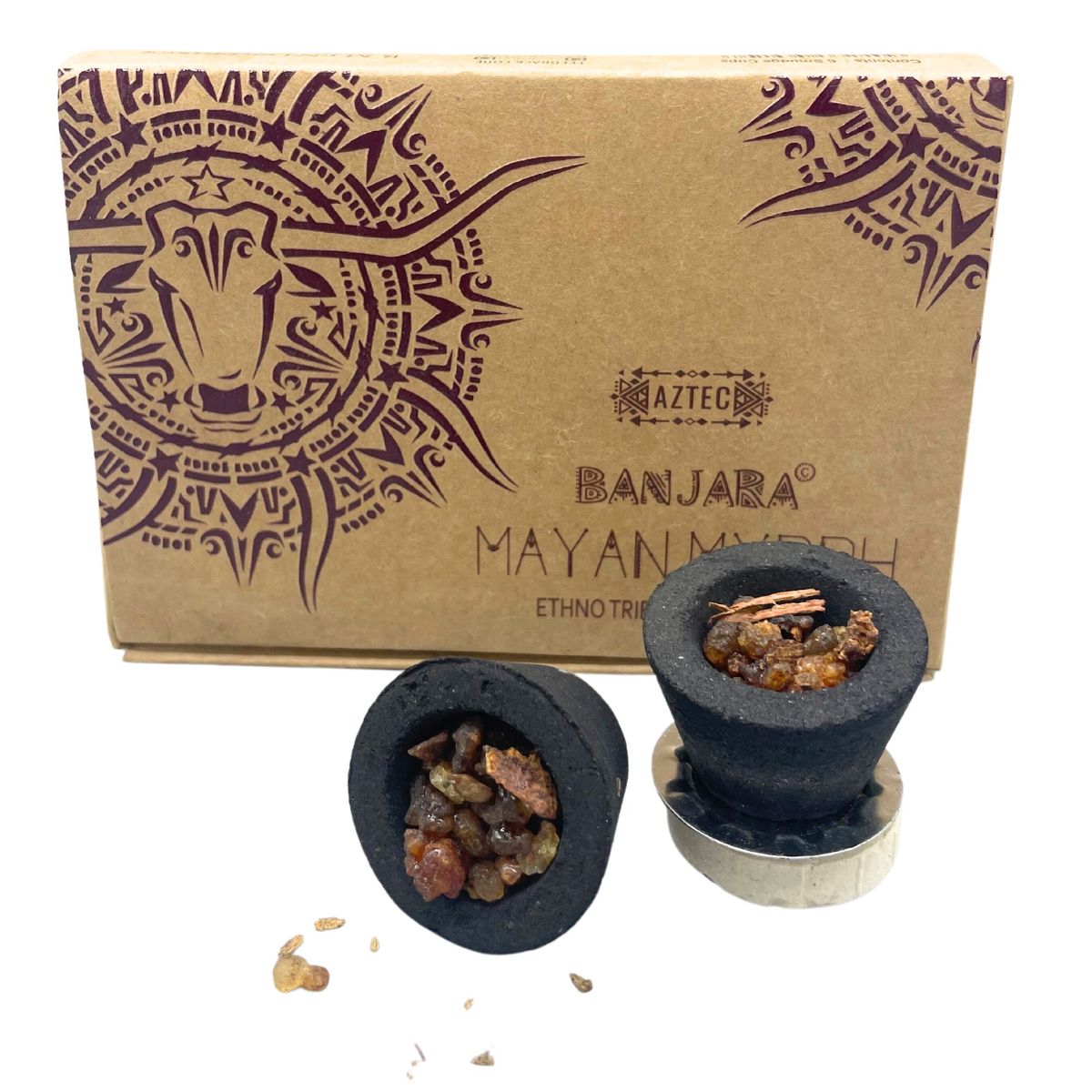 Caixa de 6 copos de resina Banjara - Mirra