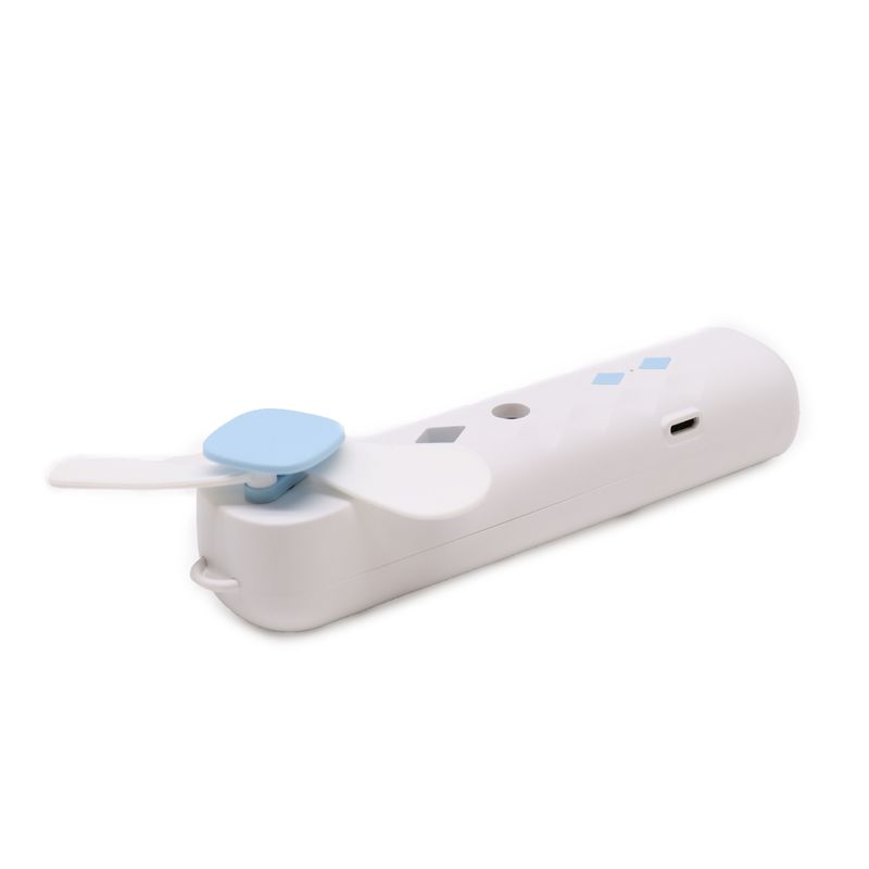 Бял USB Презареждащ се Вентилатор и Спрей за Лице с Нано Мъгла