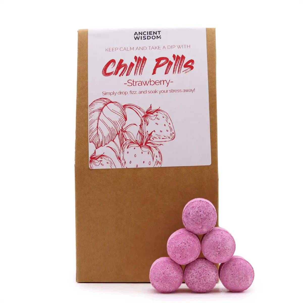 Chill Pills Gift Pack 350g - Strawberry — Bath · GlowDuty apothecary