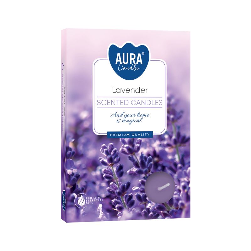 Conjunto de 6 velas perfumadas - Lavanda