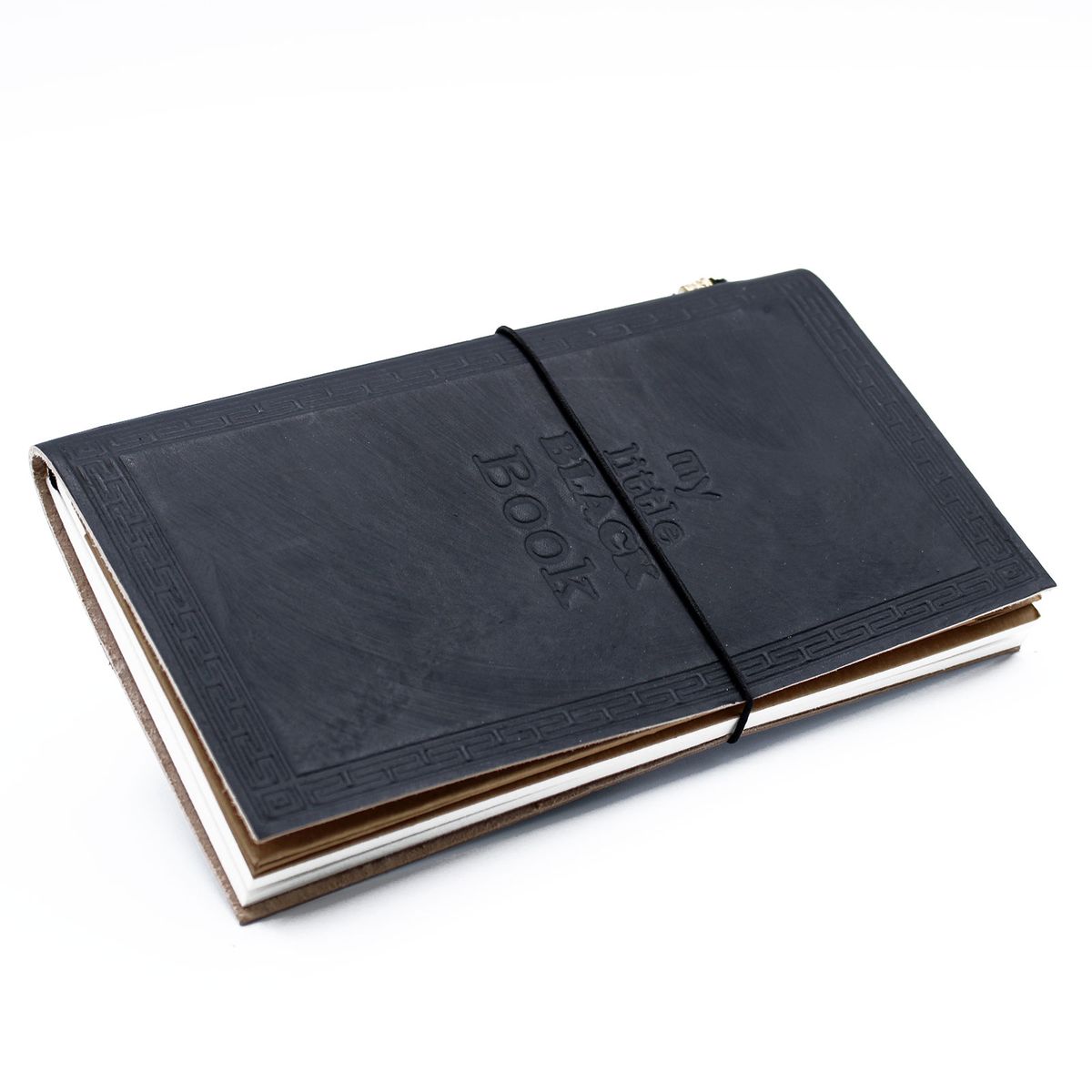 Diário em Couro - My Little Preto Book - Preto (80 páginas)