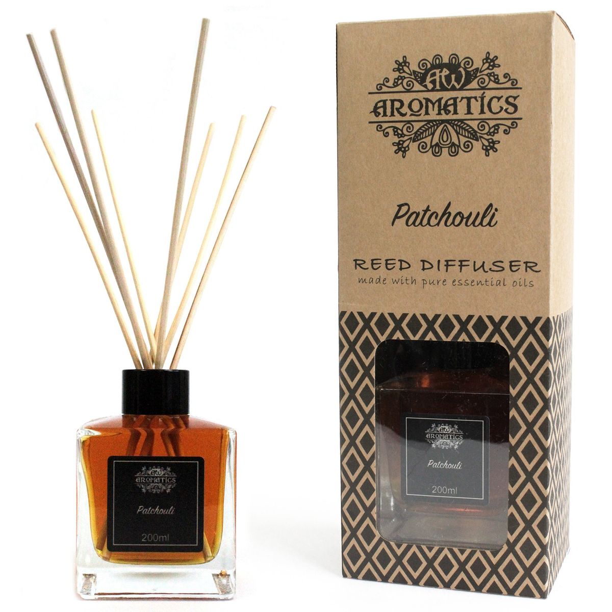 Difusor de varetas com óleos essenciais - Patchouli