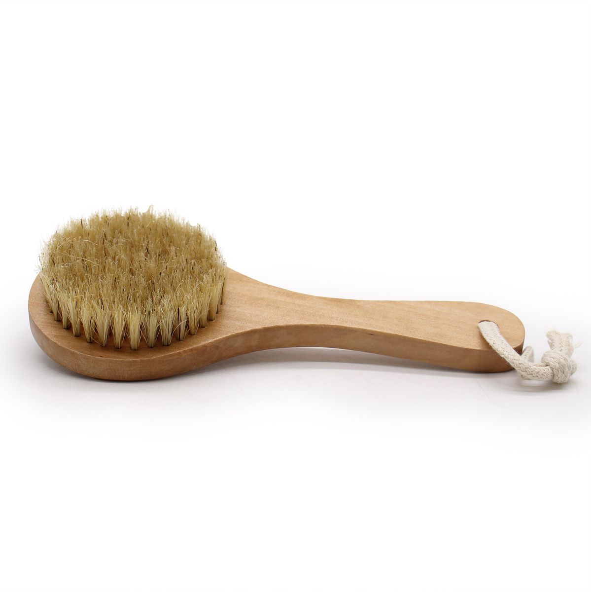 Escova esfoliante corporal com cabo curto