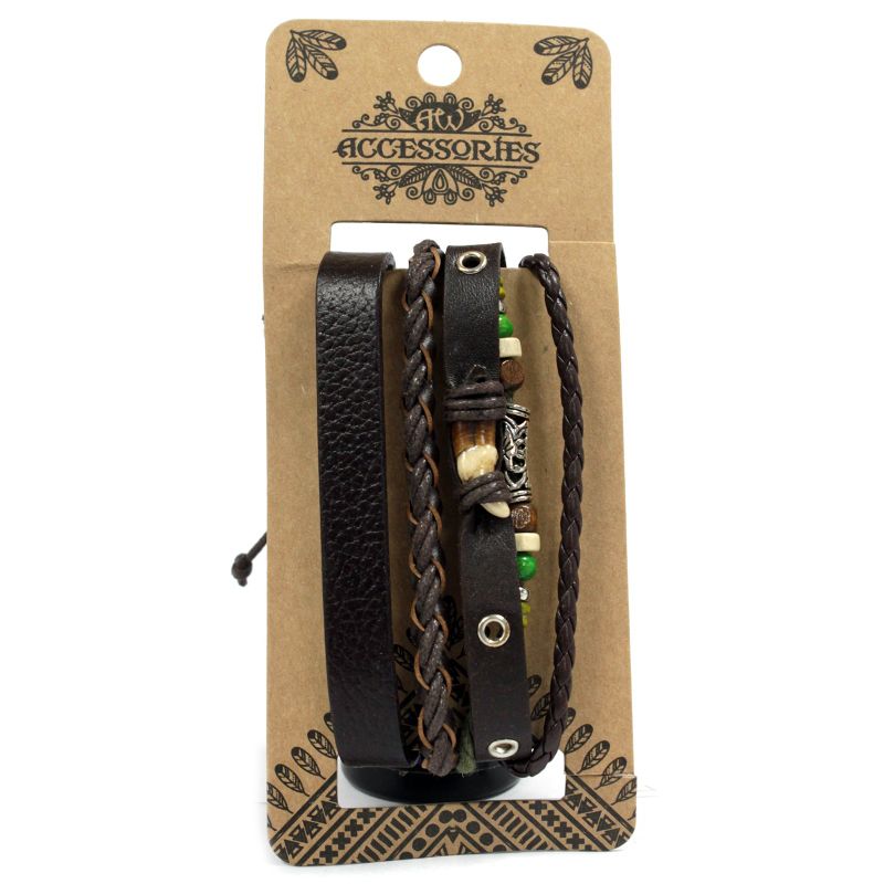 Set de Bracelet pour Homme - Sombre (assortis)