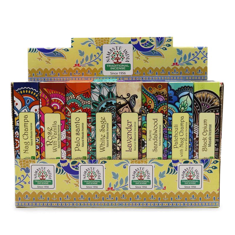 Présentoir d'Encens Masala Namaste Mandala (parfum 6x8)