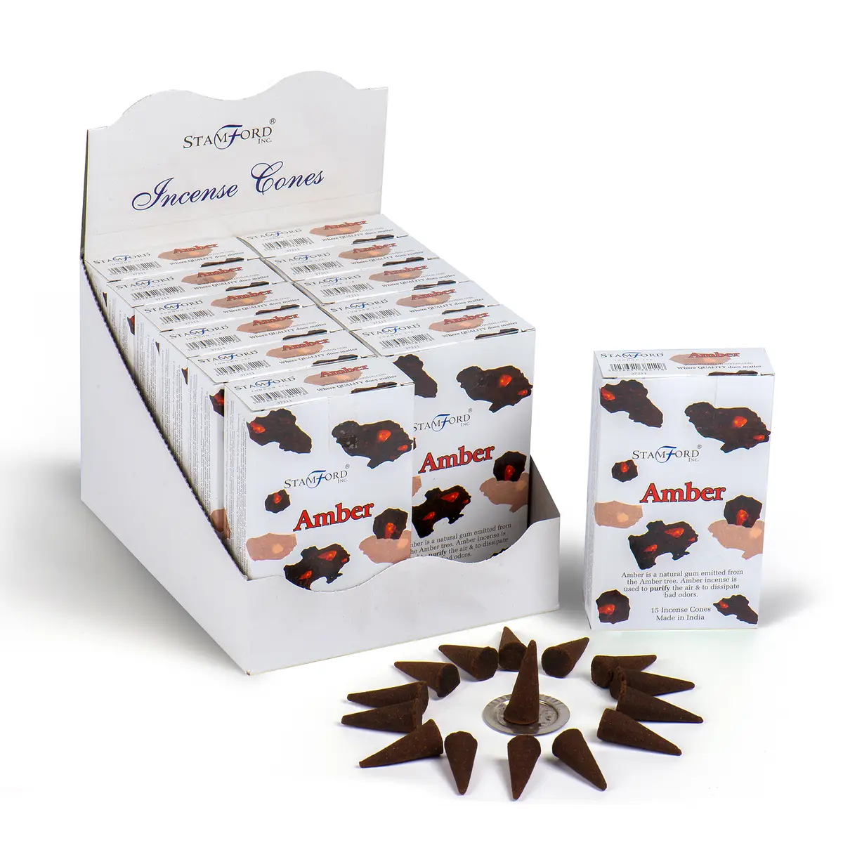 Amber Incense Cones — Incense · GlowDuty apothecary