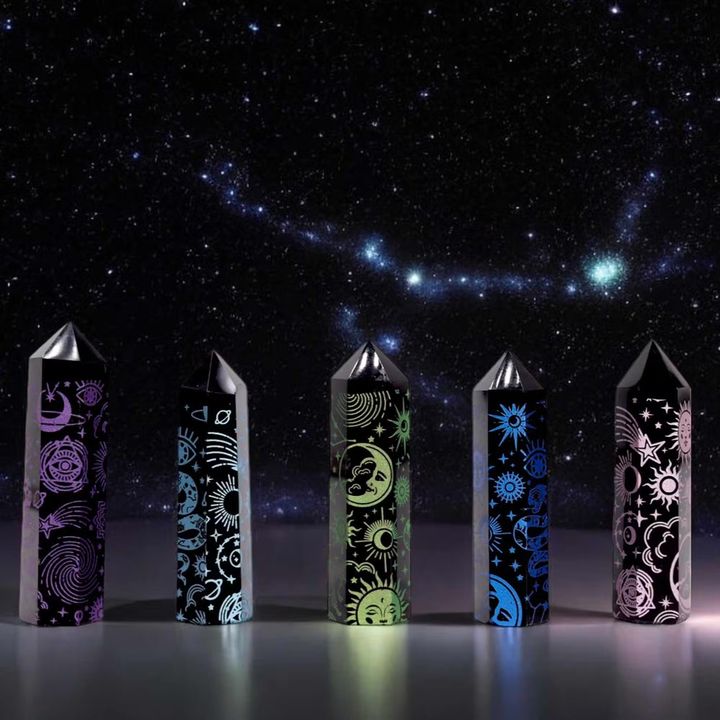 Puntas de obsidiana negra