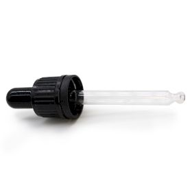 Černá T/E Skleněná Pipeta pro 5ml Lahvičku s Kapátkem 18mm