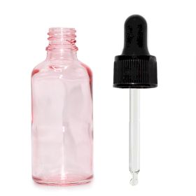 50ml Sticlă Roz cu Pipetă - Cu Pipetă Neagră