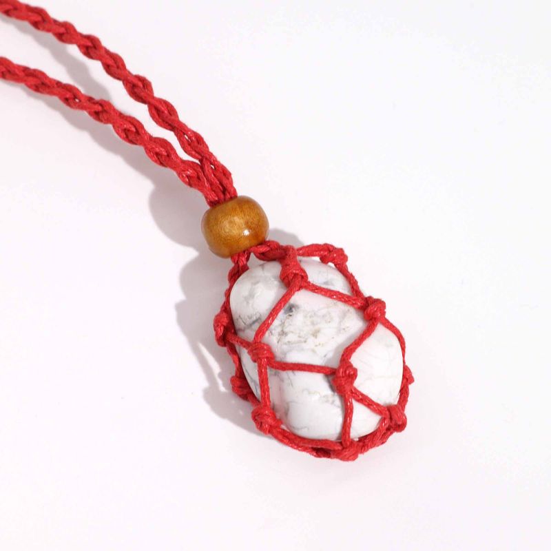Collier à cordon pour pierre précieuse 45 cm/18 pouces - Rouge