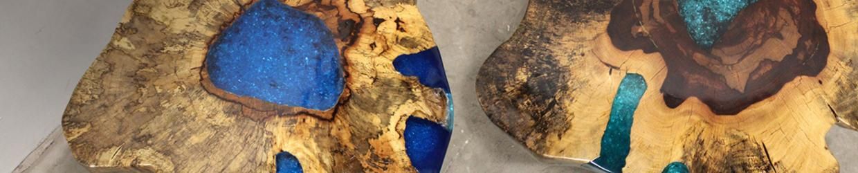 Tamarind and Resin Coffee Table