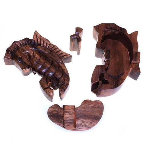 Puzzleboxen aus Bali Seepferdchen