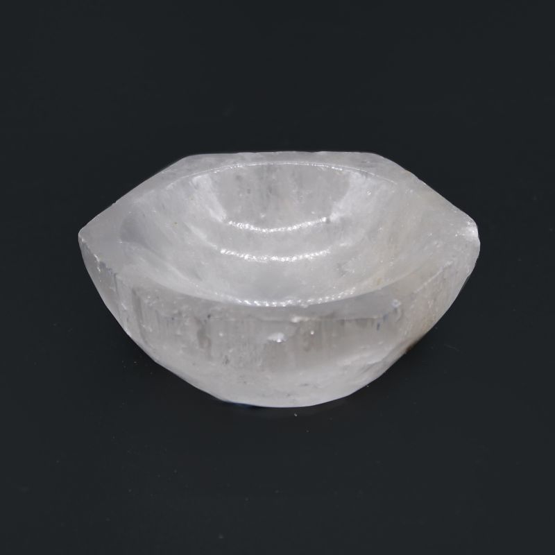 Bol hexagonal en sélénite - 6 cm