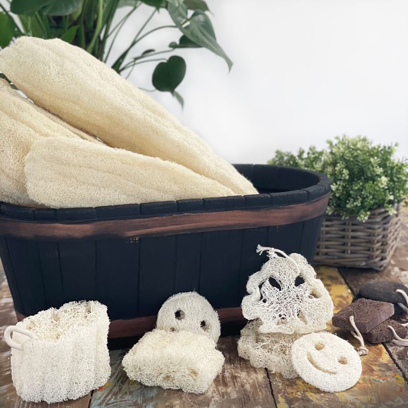 Loofah Entier de Luxe Égyptien - Comprimé - 50-60cm