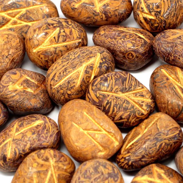 Bolsinhas com Pedras Rune Indiano - Serpente jaspe