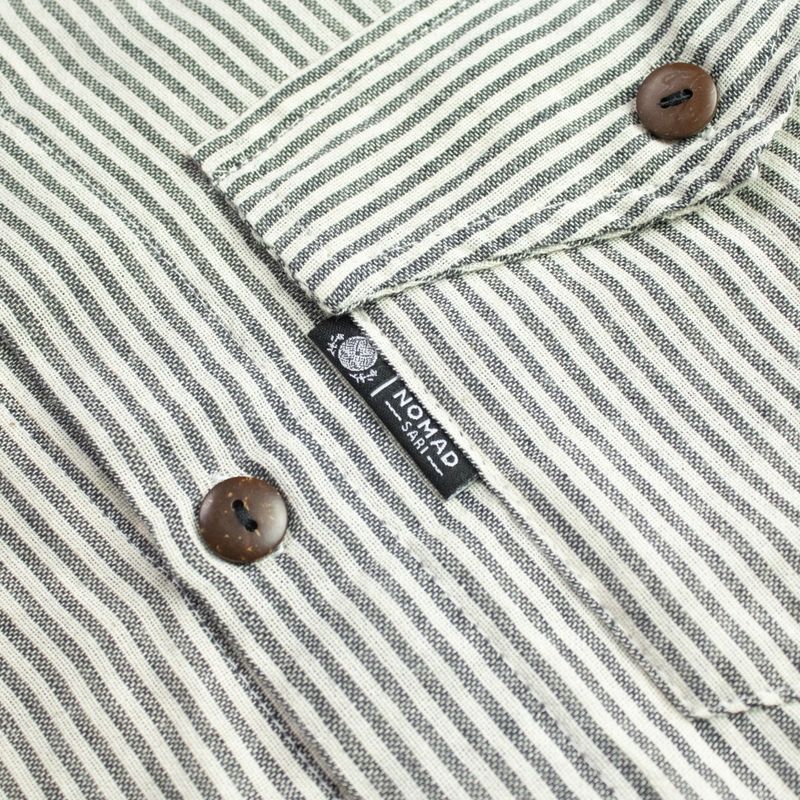 Nomad Sari Camisa Grandad - Gris Piedra - XL