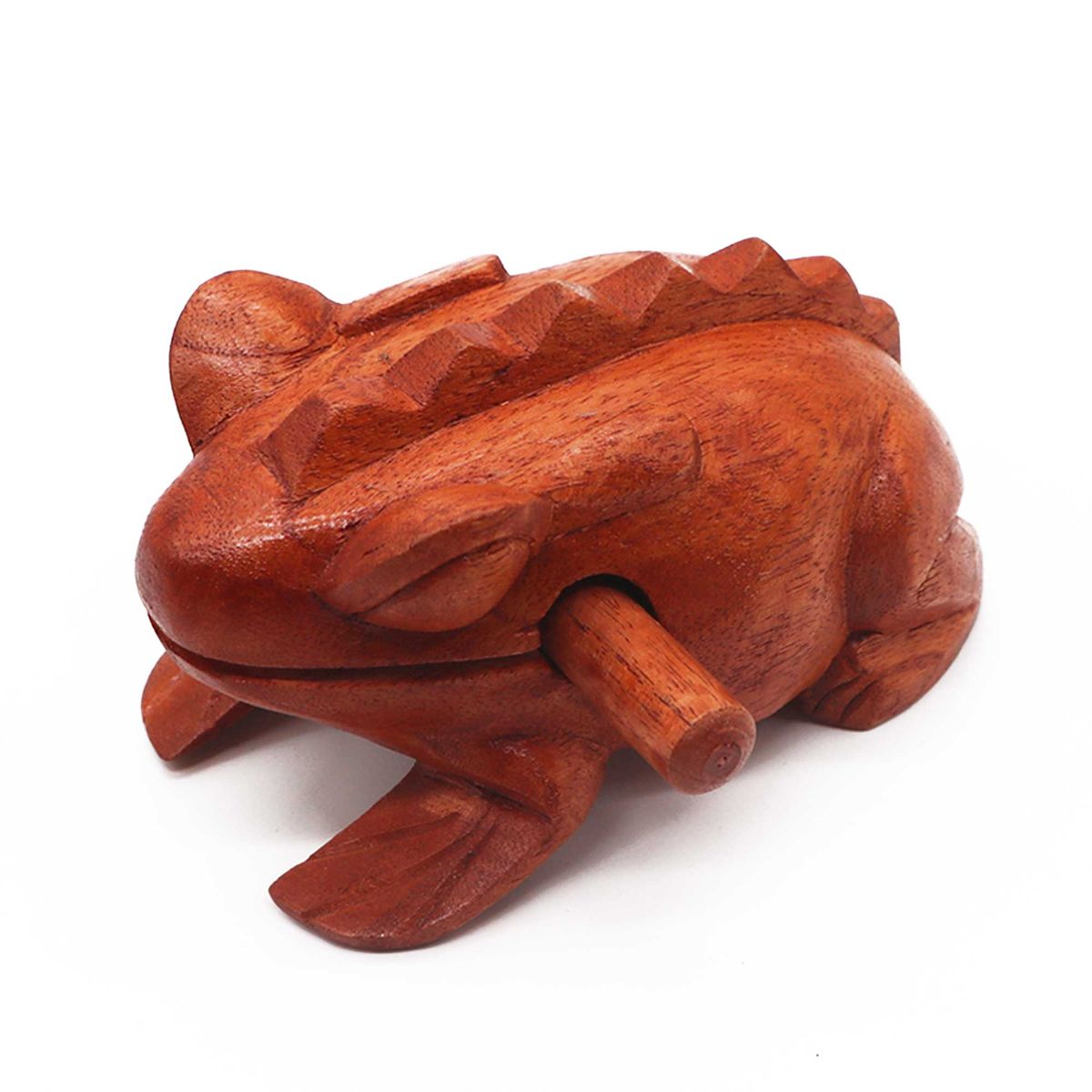Grande sapo de madeira explodindo