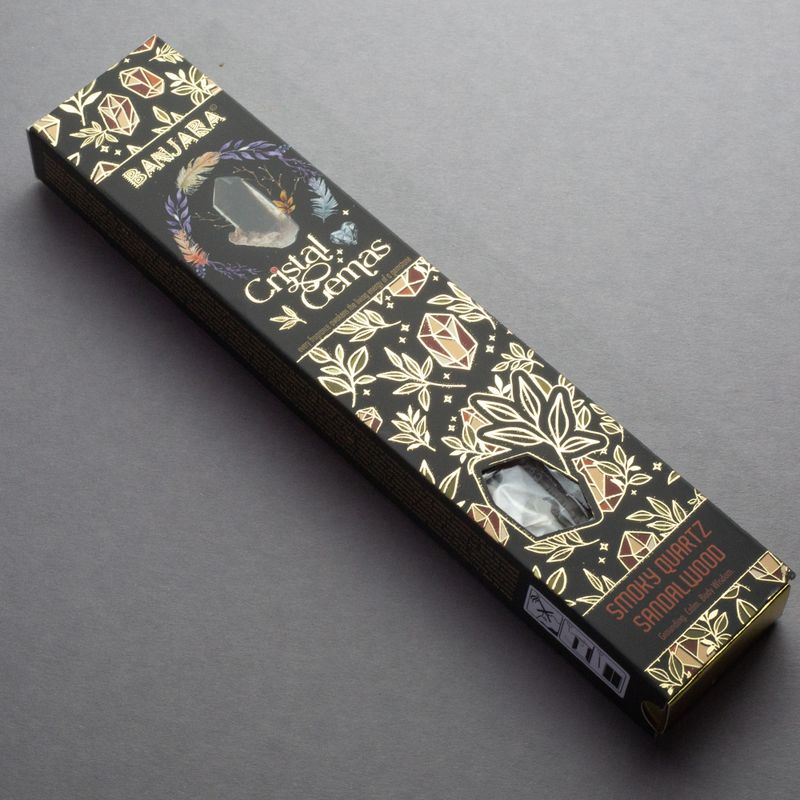Banjara Cristal Gemas - Smoky Quartz Sandalwood