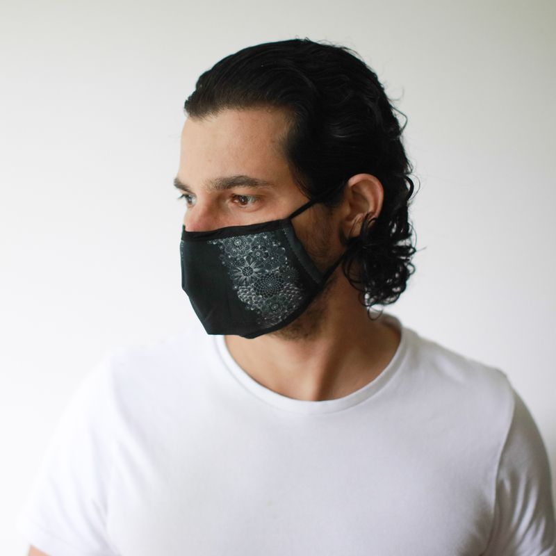 Masques Personnalisés en Tissu Adulte - Noir Élégance