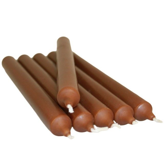Velas de jantar a granel em castanho (100)