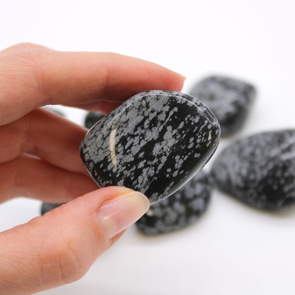 Piedras Naturales XL - Obsidiana Copo de Nieve