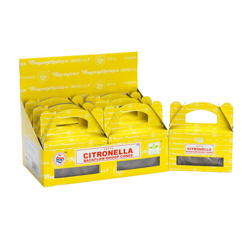 Caixa de 24 Conos de Refluxo - Satya Citronela