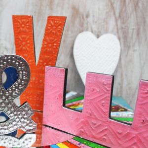 Flerfärgade Dekorativa Bokstäver