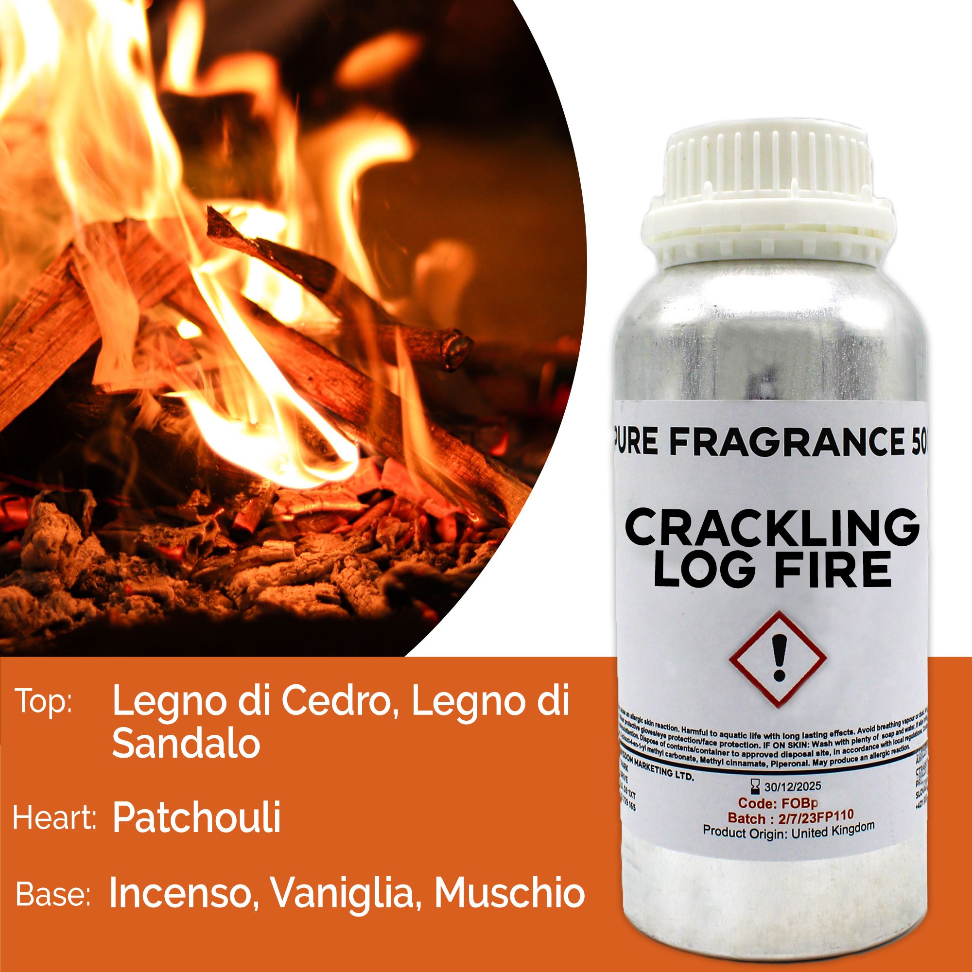 Fragranza Pura 500g - Fuoco Scoppiettante